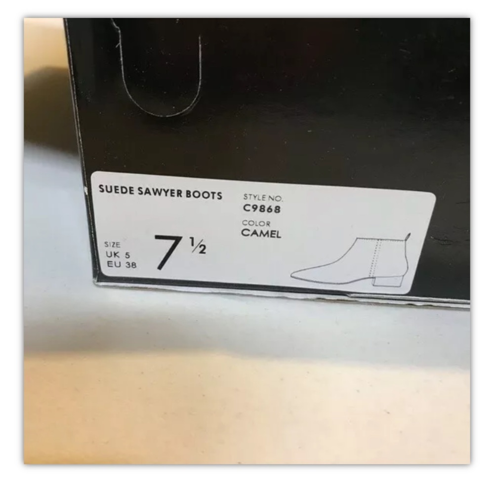 J Crew Suede Sawyer Boots in Camel NWT sz 7.5 - Picture 5 of 7